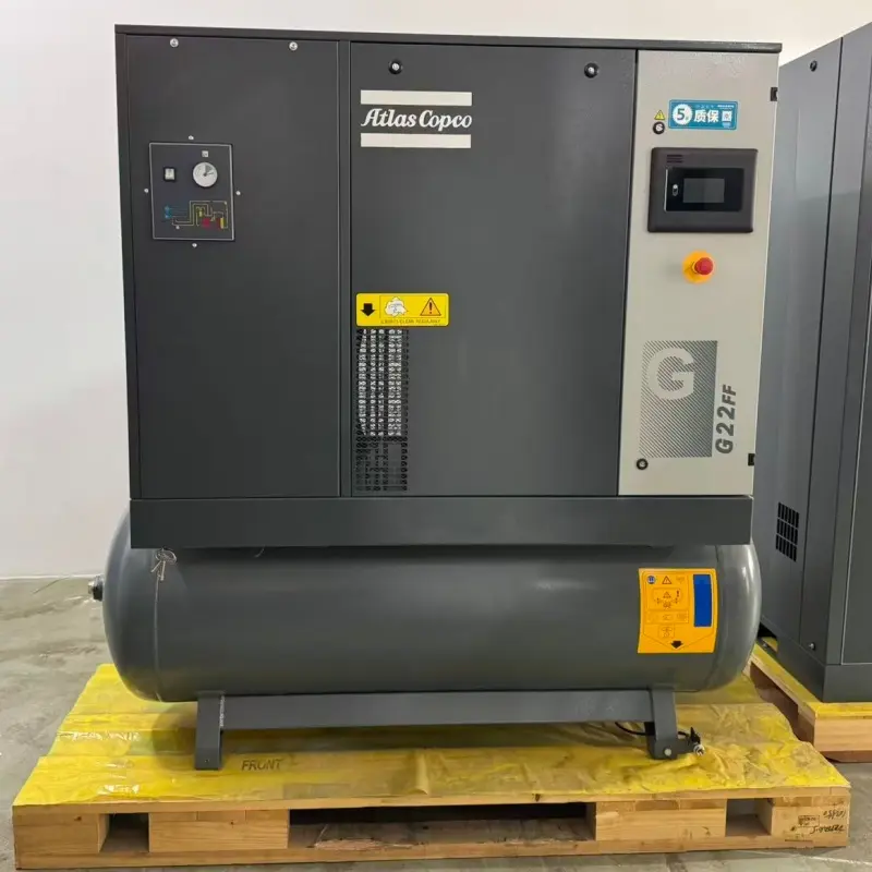 Máy nén khí trục vít quay phun dầu Atlas Copco G22FF 22kW 30HP cho sản xuất công nghiệp