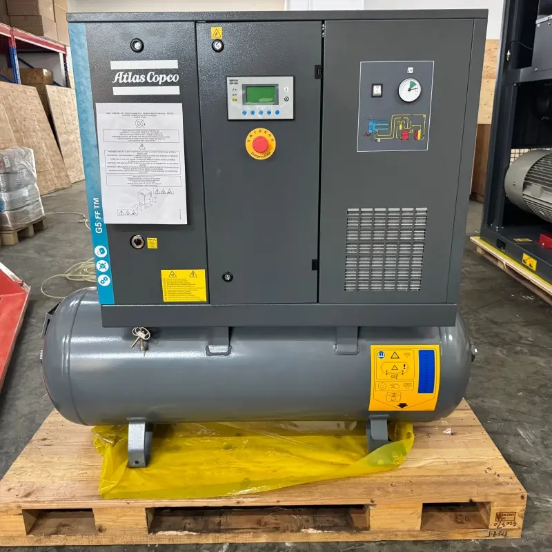 Máy nén trục vít phun dầu Atlas Copco G5 FF 5.5 kW 7.5 HP Máy sấy tích hợp Chính hãng