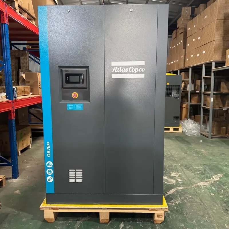Máy nén khí trục vít phun dầu Atlas Copco GA75FF 75 kW 100 HP Máy sấy tích hợp chính hãng